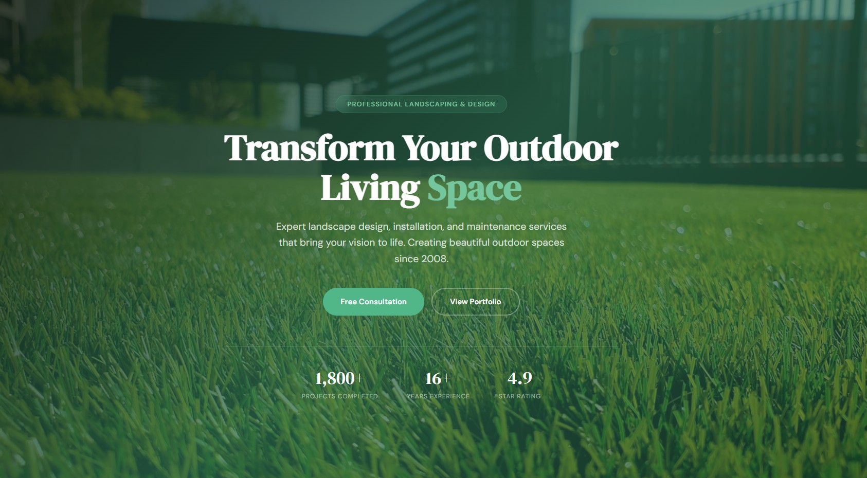 Landscaping website template